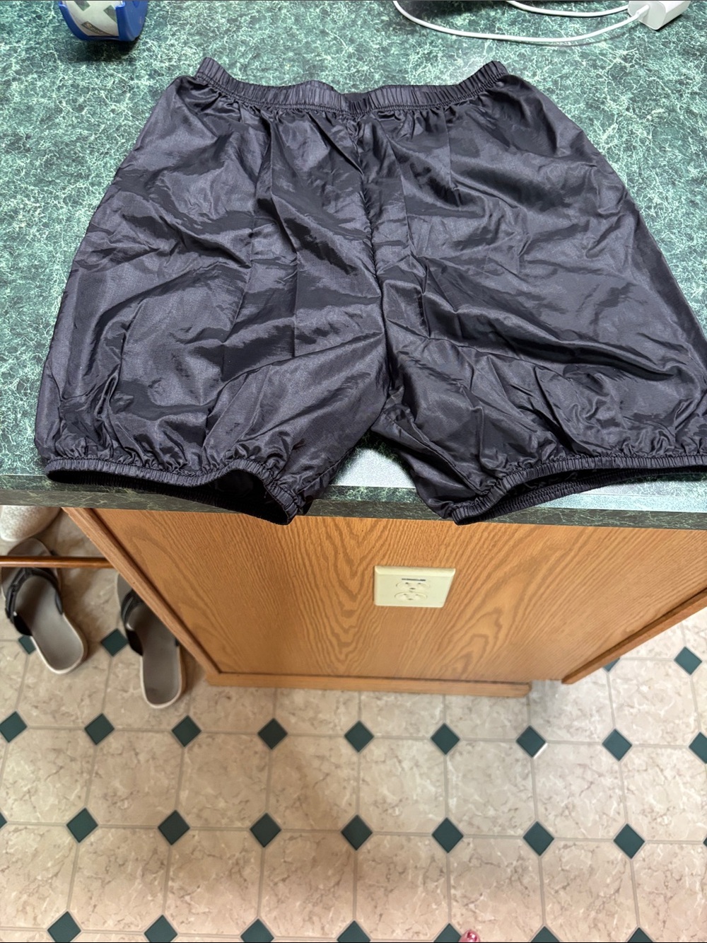Body Wrappers Black Elastic Waist Shorts